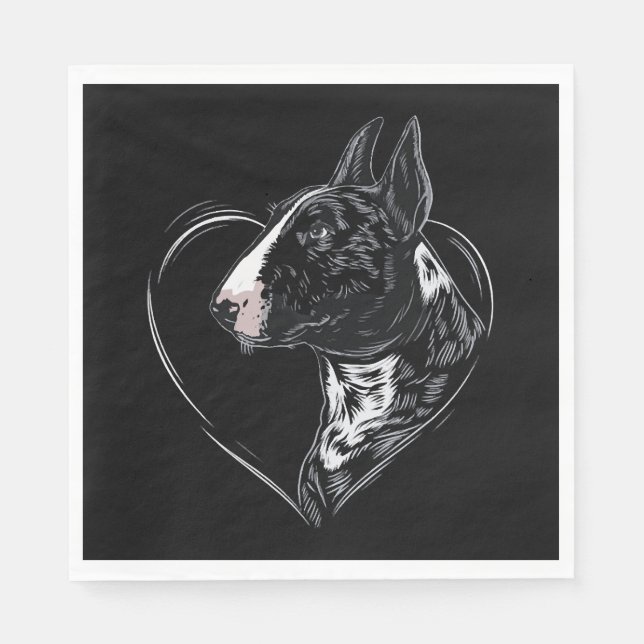 Bullterrier   pappersservett (Framsidan)