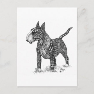 Bullterrier Post Card Vykort