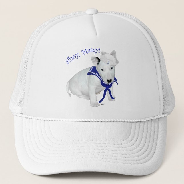 Bullterrier Valp Sjöman Truckerkeps (Framsida)