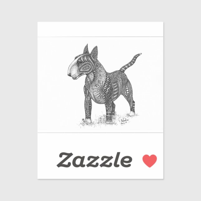 Bullterrier Vinyl Sticker Klistermärken (Ark)