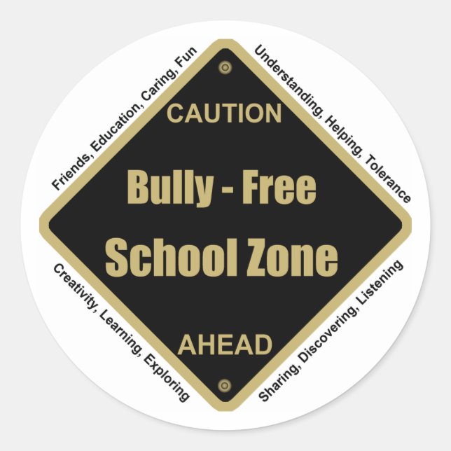 Bully - Free School Zon Runt Klistermärke (Framsida)