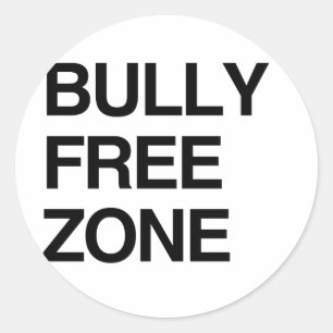 BULLY FREE ZON RUNT KLISTERMÄRKE