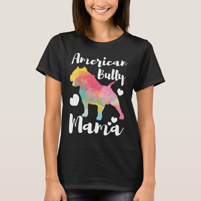Bully Mamma Bulldog Owner Mamma T Shirt (Framsida)