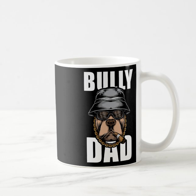 Bully Pappa Bulldog Pitbull Kaffemugg (Höger)
