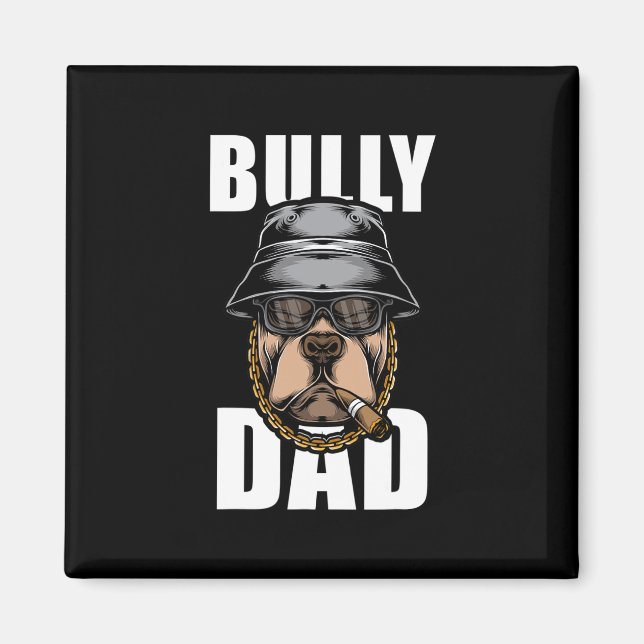 Bully Pappa Bulldog Pitbull Magnet (Framsidan)