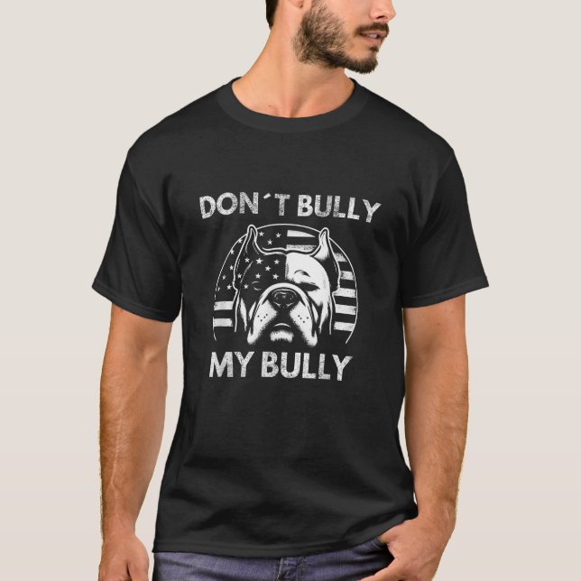 Bully XL mobba inte min Bully American Pitbull Hun T Shirt (Framsida)
