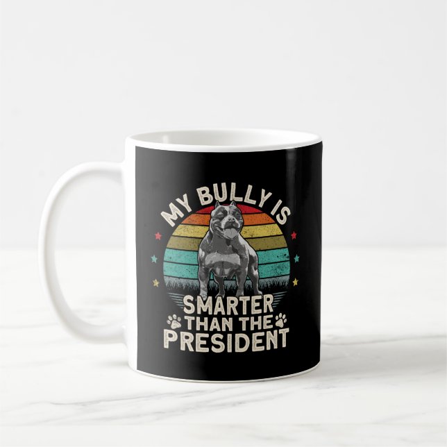 Bully Xl Pitbull Smer än amerikanska presidenten Kaffemugg (Vänster)