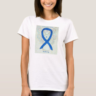 Bullying Awareness Blue Ribbon Angel Shirt T-shirt