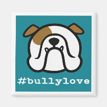 #bullylove - Bulldog kärlek! Engelsk bulldog magne
