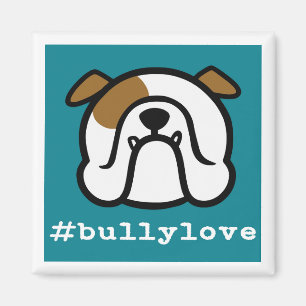 #bullylove - Bulldog kärlek! Engelsk bullhundmagn Magnet