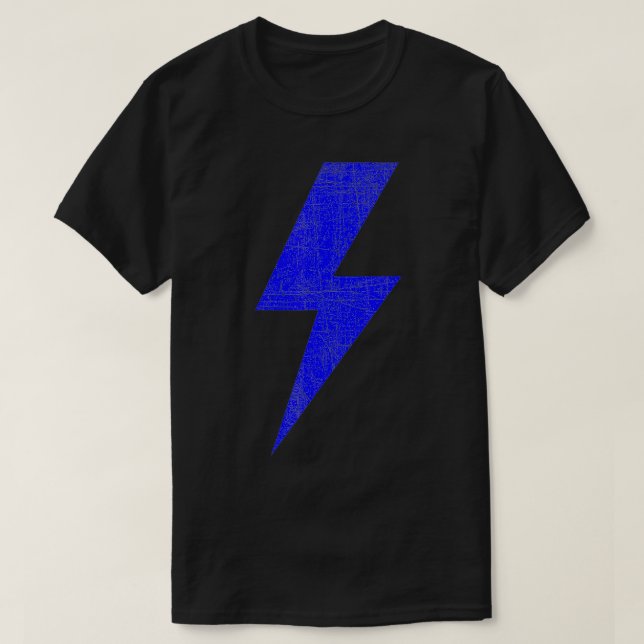 Bult Blixt Blue Thunderbolt Team T Shirt (Design framsida)