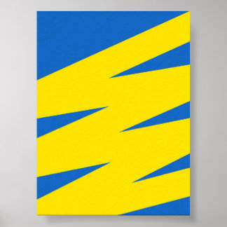 Bult med blått minimalistiskt Poster