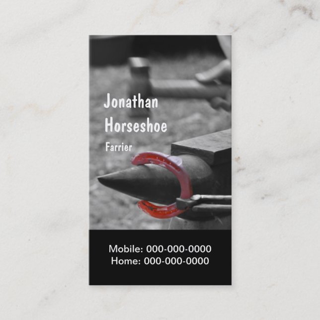 Bulta en hett sko in i formar visitkort (Framsida)