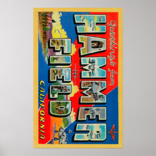 Bulta fält, Kalifornien - stora brevplatser Poster