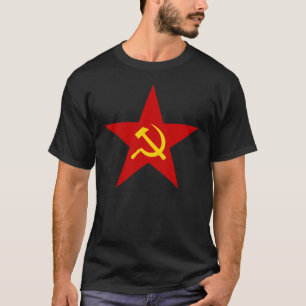 Bulta och skärakommuniststjärnan tee shirt
