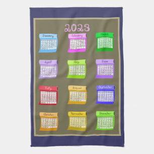 Bultar av Fabric tea kökshandduk 2023-kalender