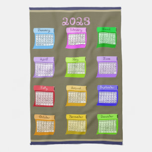 Bultar av Fabric tea kökshandduk 2023-kalender