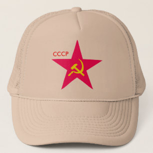 Bultar den röda stjärnan för CCCP & skäralocke Truckerkeps