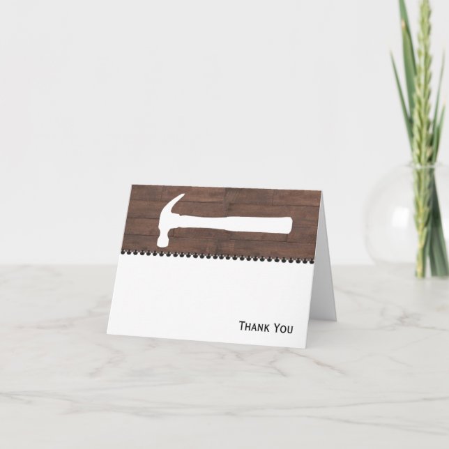 Bultar och spikar konstruktion tack kort (Framsida)