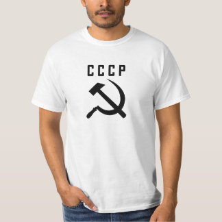 Bultar svart bokstäver för CCCP, LG & skäran Tee