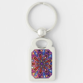 Bulten Rektangulärt Silverfärgad Nyckelring