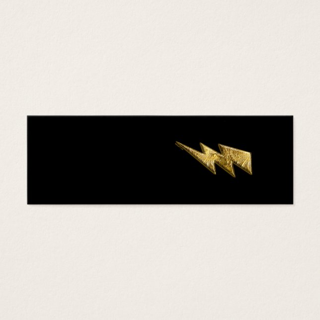 Bultprofilkort för Guld-blixt Litet Visitkort (Framsidan)