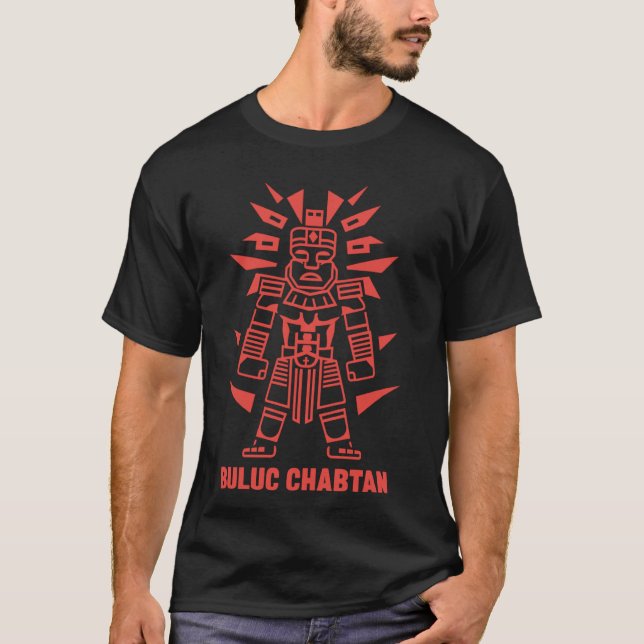 Buluc Chabtan Maya Gud Mayan Mythology T Shirt (Framsida)