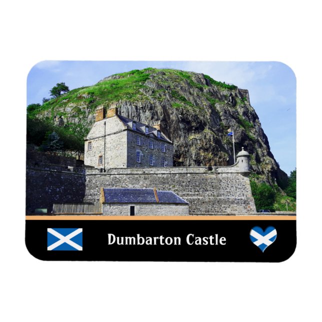 Bumbarton Castle, Dumbarton Sten / Scotland Magnet (Horisontell)