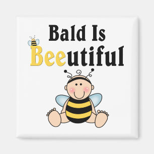 Bumble Baby Bee Bald är vacker Magnet