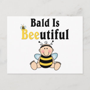 Bumble Baby Bee Bald är vacker Vykort