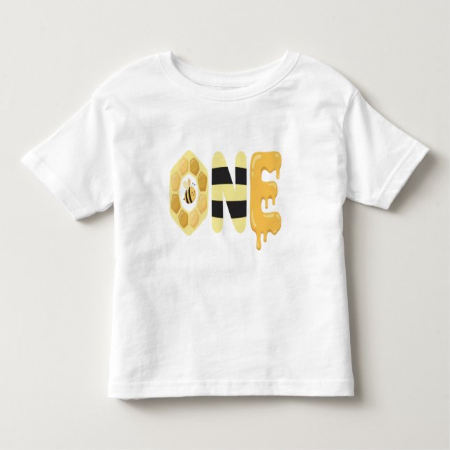 Bumble Bee 1st Birthday Shirt  T Shirt (Framsida)