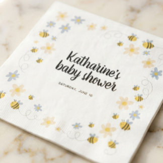 Bumble Bee Baby Shower Cocktail Servetter
