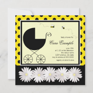 Bumble Bee Baby Shower Inbjudningar