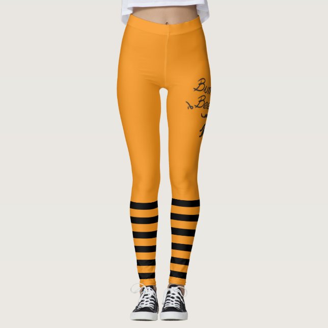 Bumble Bee orange Leggings (Framsida)