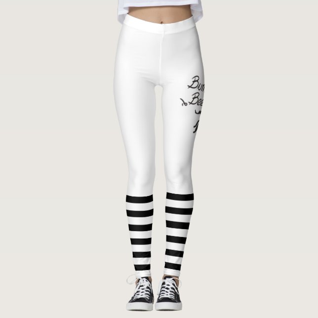 Bumble Bee white Leggings (Framsida)
