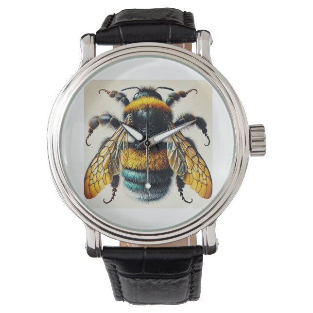 Bumblebee 120924IREF207 - Watercolor Armbandsur (Framsida)