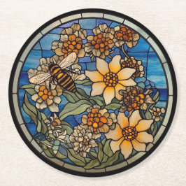 Bumblebee av glasskikt underlägg papper rund