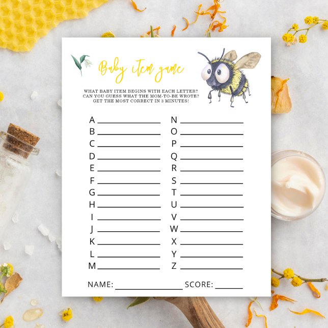 Bumblebee - Baby artikelspel. Barnstödsspel (Skapare uppladdad)