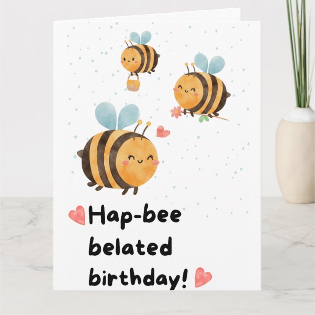 Bumblebee Belet Birthday Kort (Framsida)