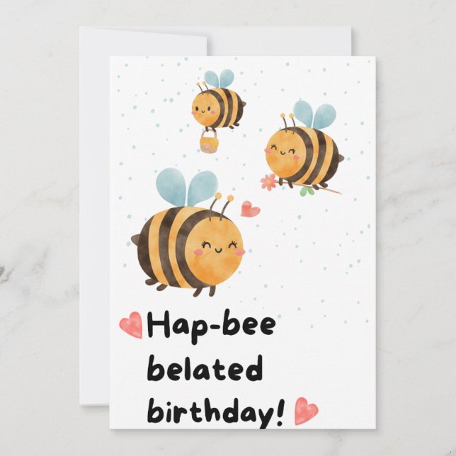 Bumblebee Belet Birthday Kort (Framsida)