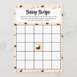 Bumblebee Blommig Babybingo Spelkort Inbjudningar