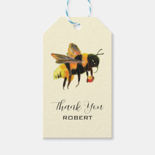 BumbleBee Carriage Pollen - Anpassat namn för Tack Presentetikett