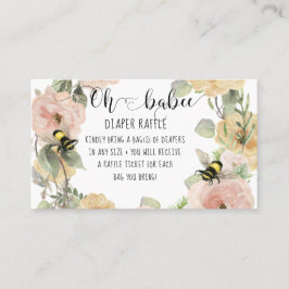 Bumblebee Diaper Raffle Visitkort