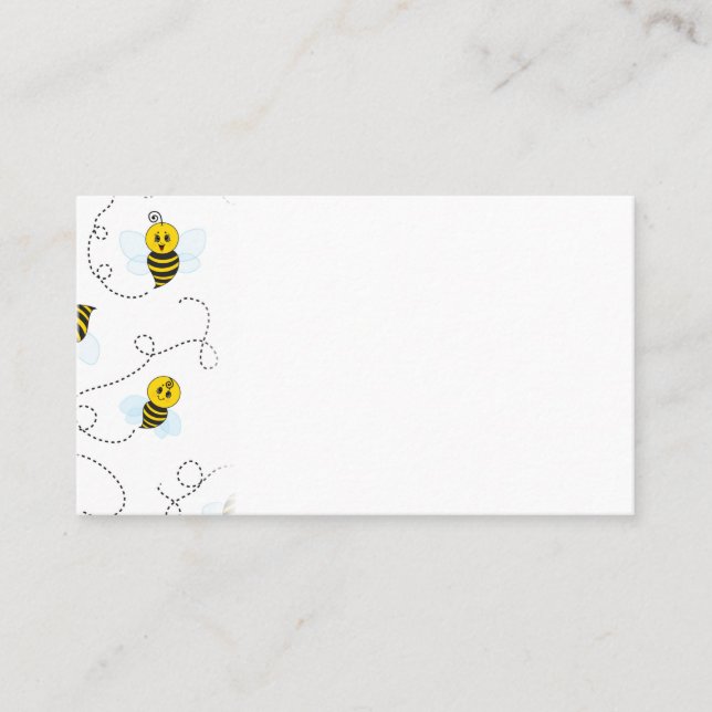 Bumblebee Flying Yellow Black Bumble Bee Visitkort (Framsida)