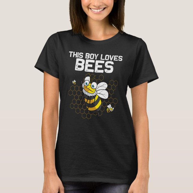 Bumblebee For Boys Kids Beekeeper Honey Bee T Shirt (Framsida)