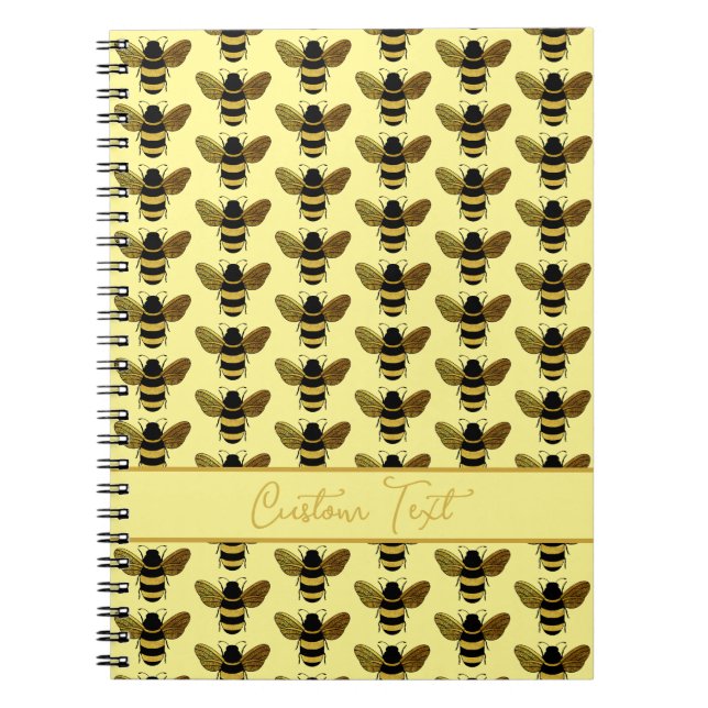 BUMBLEBEE GULD BLACK BEE UPPREPA GULTEN MÖNSTER ANTECKNINGSBOK (Framsidan)