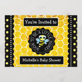 Bumblebee Honeybee Theter Baby Shower-inbjudan Inbjudningar