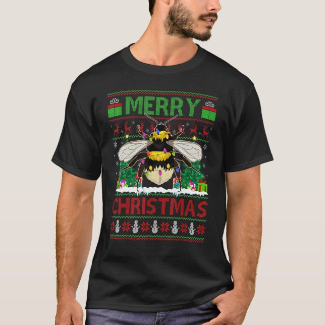 Bumblebee Julafton Träd Ugly Santa Bumblebee Chris T Shirt (Framsida)