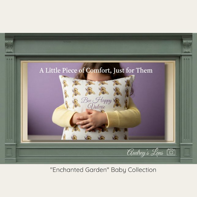 Bumblebee Nursery Pillow | Whimsical Garden Kudde (Skapare uppladdad)