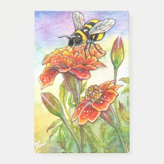 Bumblebee och Marigold Post-it Block (Framsida)